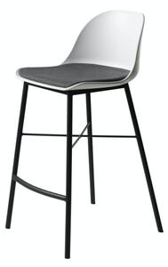 Designová barová židle Jeffery bílá