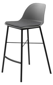 Designová barová židle Jeffery šedá