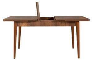 Rozkládací jídelní stůl se 2 židlemi a 2 lavicemi Vlasta (ořech + šedá). 1073082