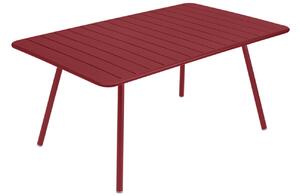 Červený kovový stůl Fermob Luxembourg 165 x 100 cm
