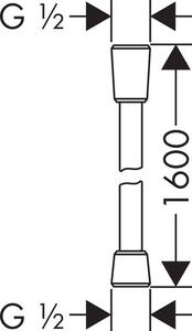 Hansgrohe Isiflex Sprchová hadice 160 cm, kartáčovaný bronz 28276140