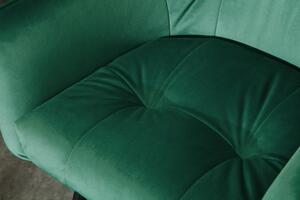 FurniGO Barová židle Loft samet zelená
