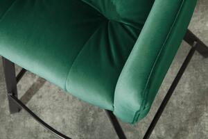 Barová židle Loft samet zelená