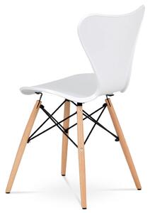 Jídelní židle bílý plast / natural CT-742 WT