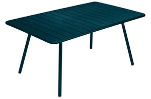 Modrý kovový stůl Fermob Luxembourg 165 x 100 cm