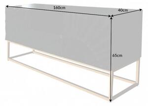 Černý mangový televizní stolek Scorpion 160 cm