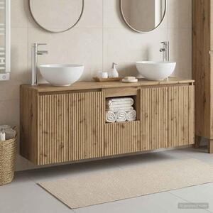 Sada koupelnových skříněk 3 ks Dub artisan 129 x 41 x 80 cm 3405636