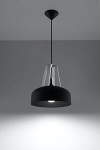 Sollux Lighting Casco závěsné svítidlo 1x60 W černá-dřevo SL.0389