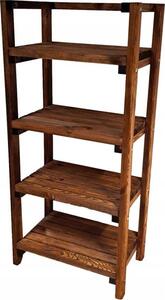 HolzGarden Devný Regál 66x120x35 cm Nosnost 120 kg Borovicové dřevo Impregnovaný Barva Teak Regál Do Sklepa Garáe Skladu