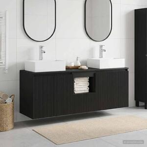 Sada koupelnových skříněk 3 ks Černá 129 x 41 x 79.5 cm 3405648