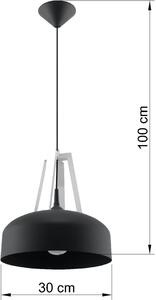 Sollux Lighting Casco závěsné svítidlo 1x60 W černá SL.0389