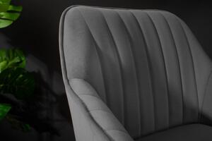 Barová židle TURIN stříbrnošedá samet Nábytek | Jídelní prostory | Barové židle