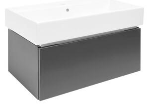 Koupelnová skříňka s umyvadlem SAT Feel 80x30x46 cm antracit mat SATFEEL80ANTU2