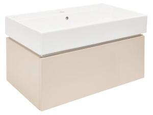 Koupelnová skříňka s umyvadlem SAT Feel 80x30x46 cm pískově béžová mat SATFEEL80BEU2