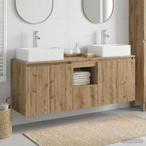 Sada koupelnových skříněk 3 ks Dub artisan 129 x 41 x 79.5 cm 3405656