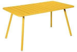 Žlutý kovový stůl Fermob Luxembourg 143 x 80 cm