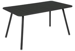 Černý kovový stůl Fermob Luxembourg 143 x 80 cm