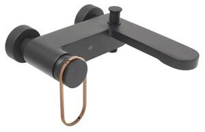 Vanová baterie SAT Fusion bez sprchového setu 150 mm černá/bronz SATBSFU222CPCBR