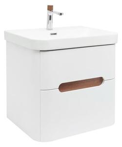 Koupelnová skříňka s umyvadlem a baterií SAT Fusion 57,5x53x45 cm bílá matná mat SATFUSION260WMWBA