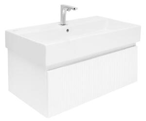 Koupelnová skříňka s baterií a umyvadlem SAT Evolution 1 78x30x44,8 cm bílá mat SATEVO80WMU2BA