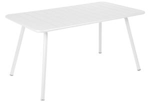 Bílý kovový stůl Fermob Luxembourg 143 x 80 cm
