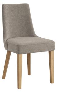 Čalouněná židle béžová s dřevěnými nohami R24 Carini
