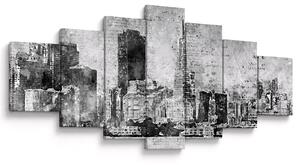 Obraz - Coffee art city (210x100 cm)