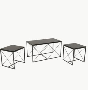 Konferenční stolek Set Dolphie (Antracit + Černá). 1073110