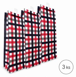 Dárková taška kostkovaná 12 × 35 × 9 cm – matná 3ks 1000132