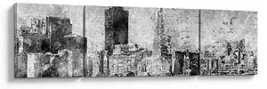 Obraz - Coffee art city (170x50 cm)