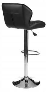 SUPPLIES SEVILLA Barová židle s ekokůže - černá barva