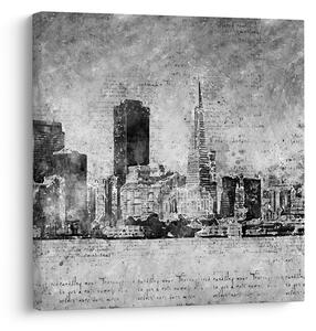 Obraz - Coffee art city (30x30 cm)