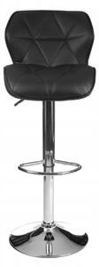SUPPLIES SEVILLA Barová židle s ekokůže - černá barva