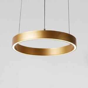 Searchlight Závěsné světlo Layla, zlatá, Ø 44 cm s nastavitelnou výškou, stmívatelný, Mosaz / zlato, Obývací pokoj / jídelna, kov, Moderní