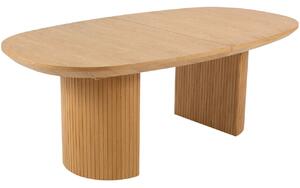 Světle hnědý dubový rozkládací jídelní stůl MICADONI Nido 200/300 x 110 cm