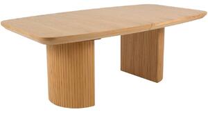 Světle hnědý dubový rozkládací jídelní stůl MICADONI Mana 200/300 x 110 cm
