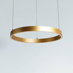 Searchlight Závěsné světlo Layla, zlatá, Ø 64 cm s nastavitelnou výškou, stmívatelný, Mosaz / zlato, Obývací pokoj / jídelna, kov, Moderní