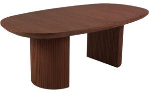 Hnědý dubový rozkládací jídelní stůl MICADONI Nido 200/300 x 110 cm