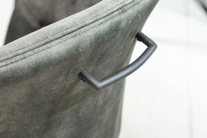 Designová otočná židle Age tmavě zelený samet