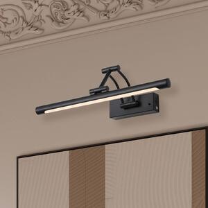 Searchlight LED nástěnné světlo na akumulátor Herron, matná černá, šířka 43 cm,, stmívatelný, Černá, Obývací pokoj / jídelna, kov, Moderní, Nástěnné bodové svítidlo