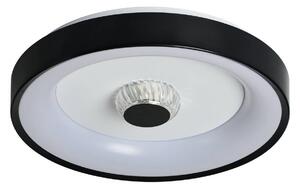 Searchlight LED stropní svítidlo Polka, černá/bílá, Ø 38 cm, železo/akryl, stmívatelný, Černá, Obývací pokoj / jídelna, kov, Moderní