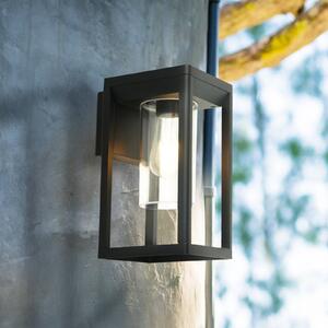 Searchlight Venkovní nástěnné svítidlo Atlanta, černá, šířka 16 cm, kov, Černá, Hliník, Moderní, Lucerna