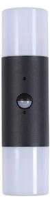 Searchlight Venkovní nástěnné svítidlo Cannes, výška 30 cm, černá/bílá, 2 žárovky, senzor, Černá, Hliník, Moderní
