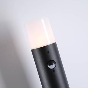 Searchlight Osvětlení cesty Cannes, výška 80 cm, černé, kovové, se senzorem, Černá, Hliník, Moderní