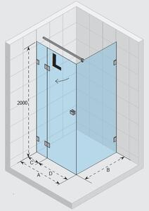 Riho Scandic sprchový kout 97x97 cm čtvercový chrom lesk/průhledné sklo GX0007402