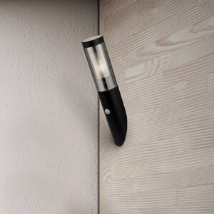 Searchlight Venkovní nástěnné svítidlo Batton, výška 40 cm, černá/kouřově šedá, s čidlem, Černá, Hliník, Moderní
