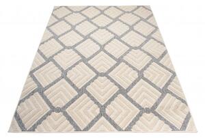 Makro Abra Kusový koberec Sisalový CANSAS T932C Geometrický krémový Rozměr: 200x300 cm