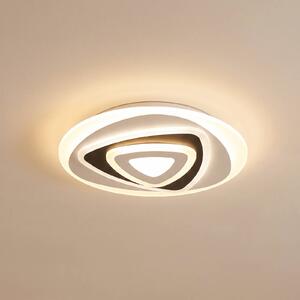 Lindby LED stropní svítidlo Rebeka, Ø 50 cm, dálkové ovládání, stmívatelný, Bílá / opál, Obývací pokoj / jídelna, Plast, Moderní
