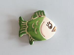 Vánoční ozdoba rybička zelená malá Keramika Andreas
