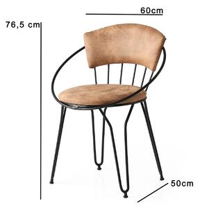 Set 2 židlí Isolda (Černá + Béžová). 1073153